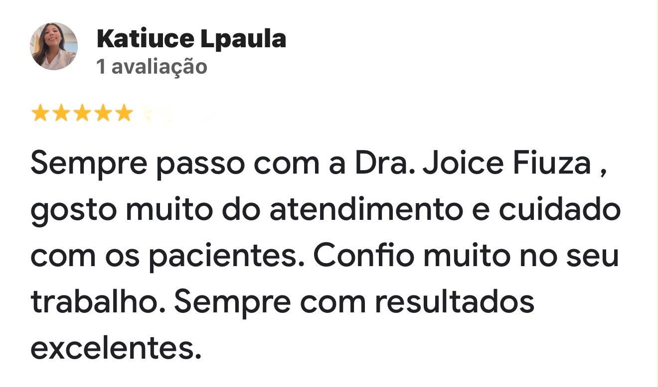 Avaliação de cinco estrelas de Katiuce Lpaula no Google
